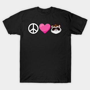 Peace Love Ferrets T-Shirt